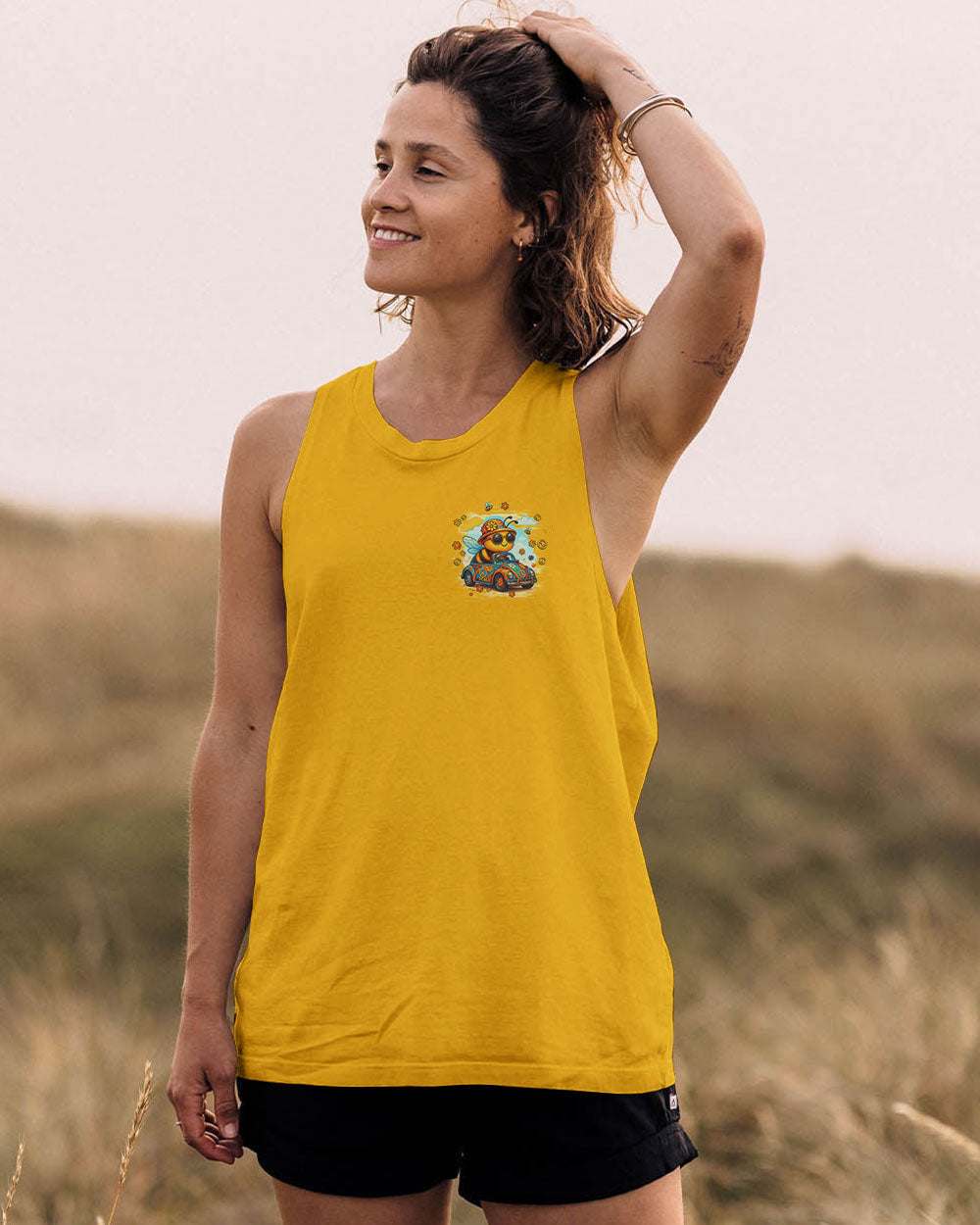 Older Now But Still Running Against The Wind Vintage Bee Peaceful VW Car AOP Shirts _10_ Il5k8