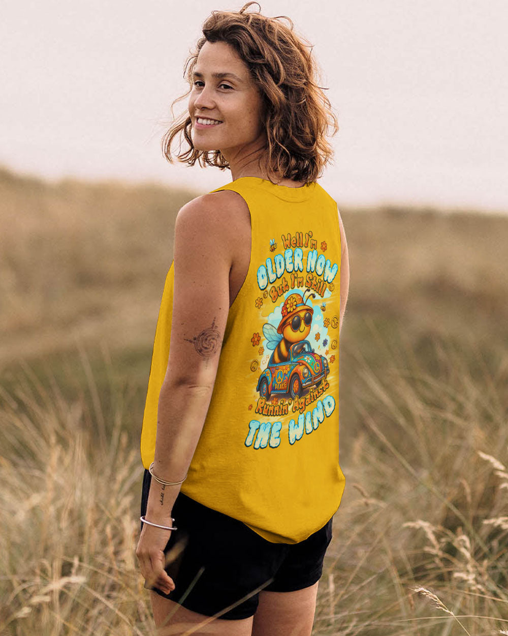 Older Now But Still Running Against The Wind Vintage Bee Peaceful VW Car AOP Shirts _11_ uvFRo