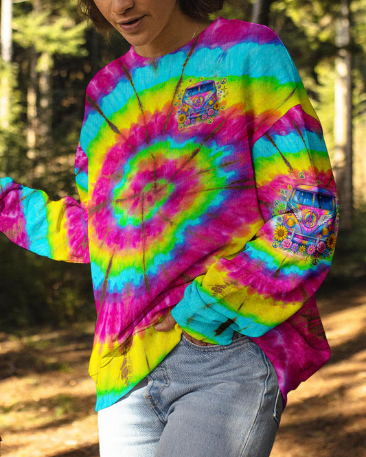 Older Now But Still Running Tie Dye Peace Sign VW Van Peace _26 Sunflowers AOP Shirts _10_ SCKHM