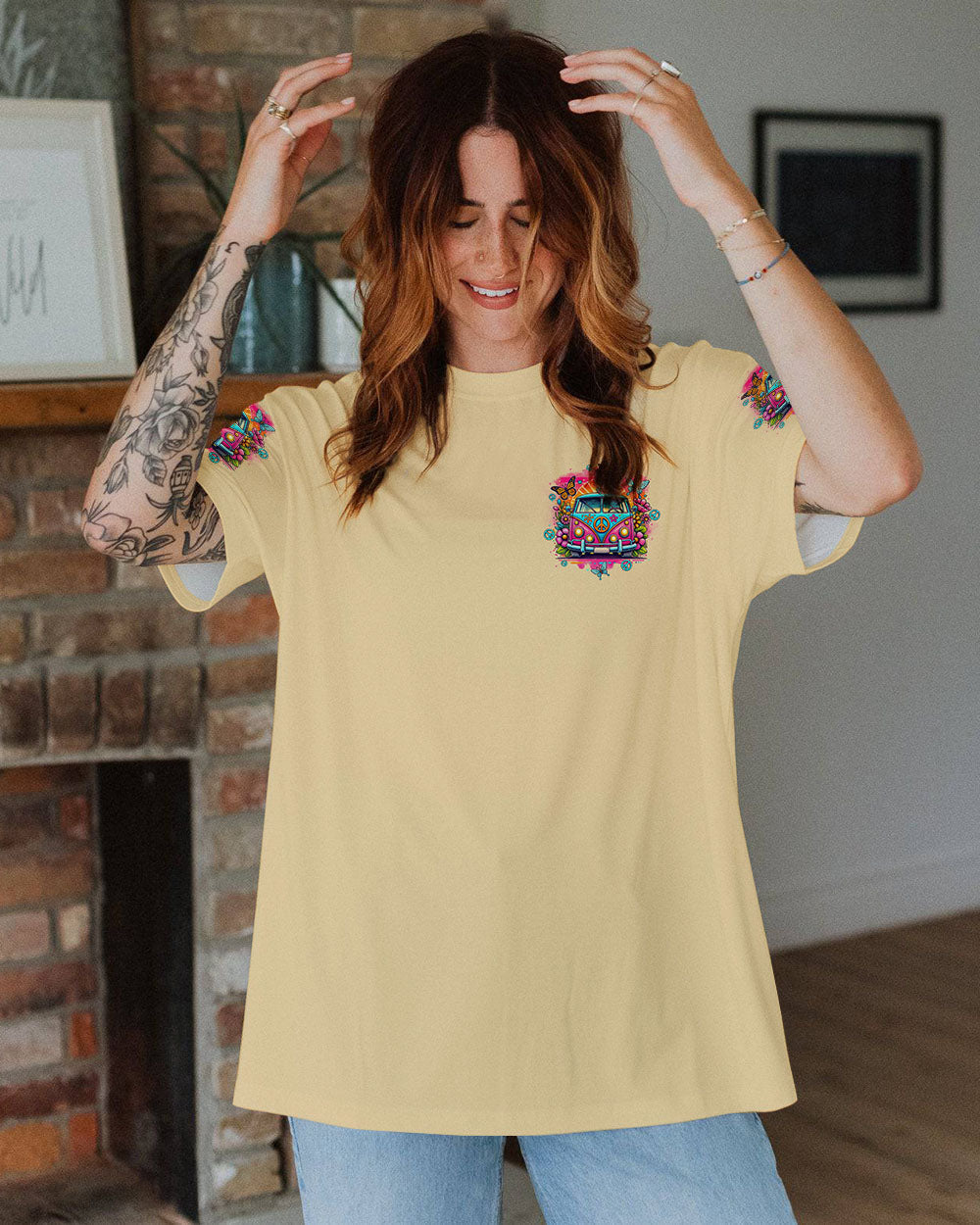 Older Now Runnin Against the Wind Retro Hippie Peace Van AOP Shirts _10_ MV2E3