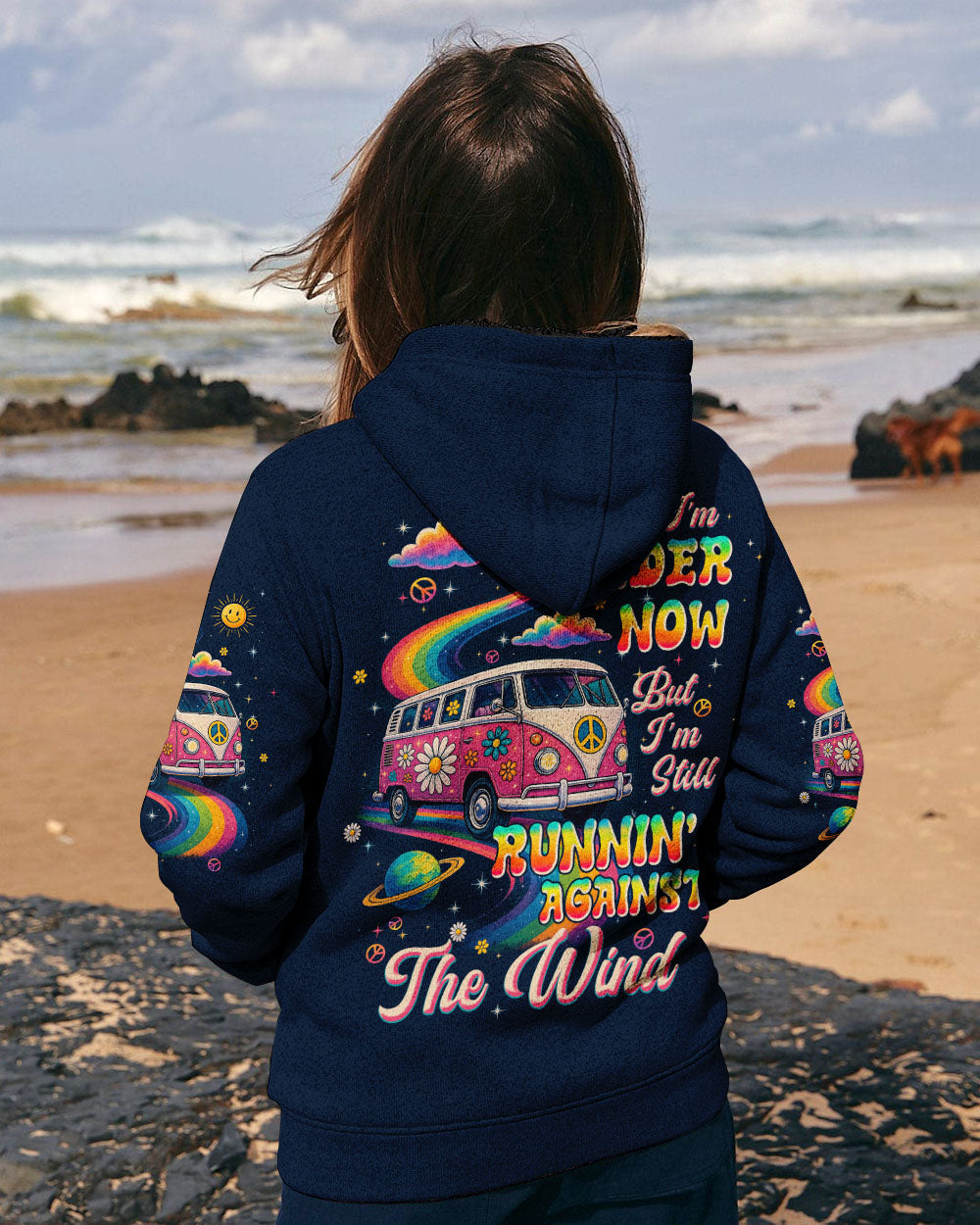 Older Now Running Against The Wind Hippie Van Peace _26 Flower Power Design AOP Shirts _15_ jkS8u