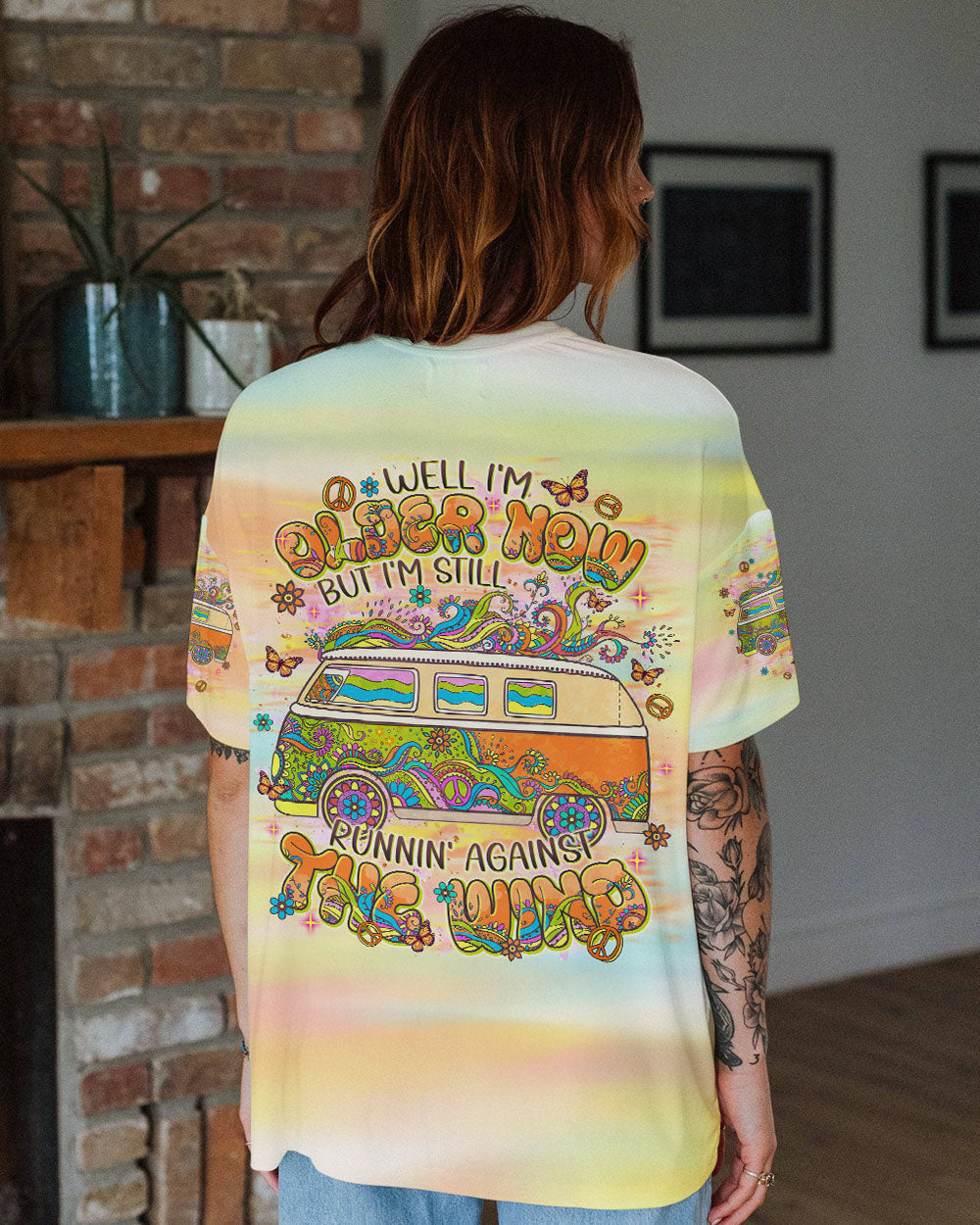Older Now Still Runnin Against The Wind Tie Dye Vintage Van AOP Shirts _11_ tbhFB