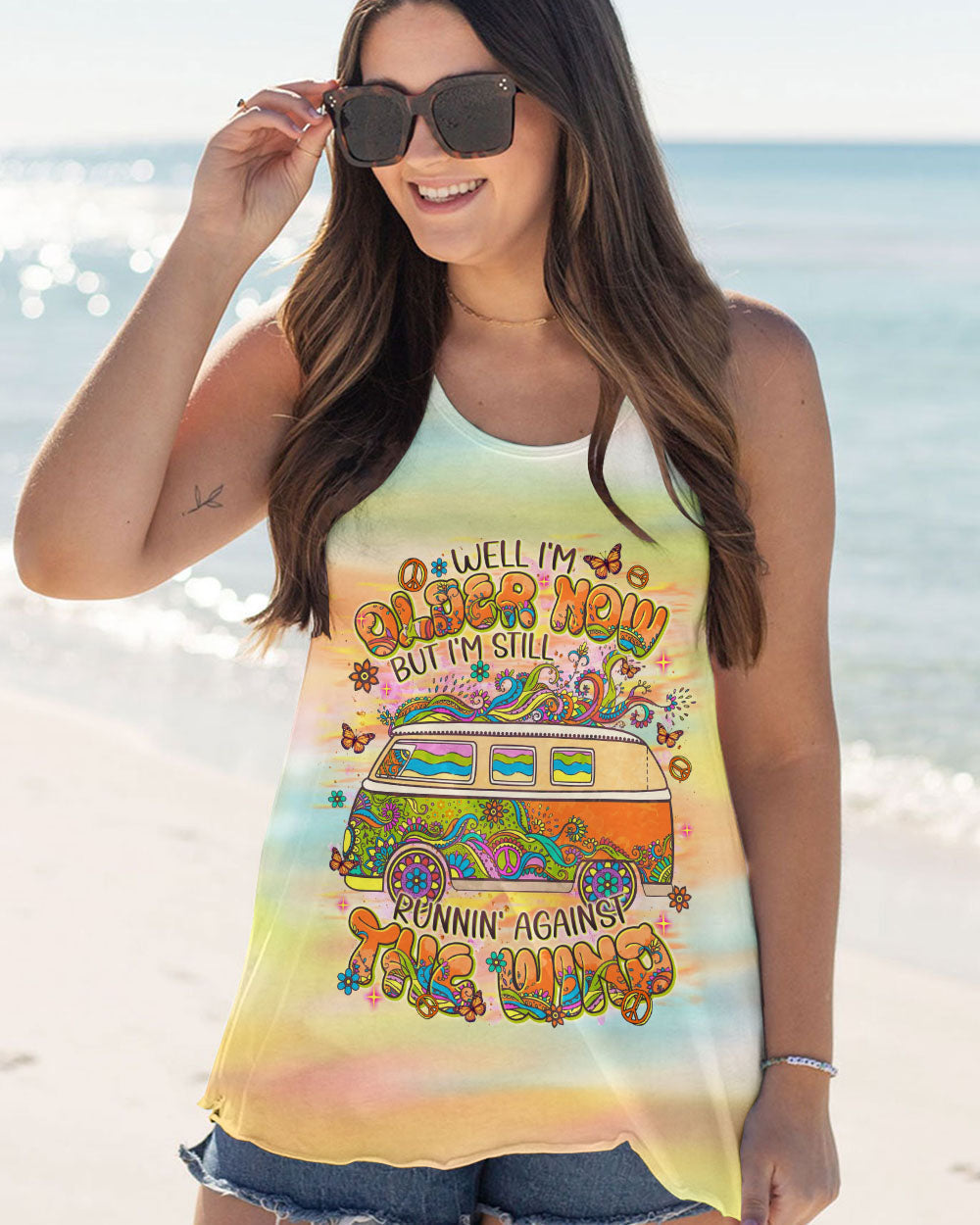 Older Now Still Runnin Against The Wind Tie Dye Vintage Van AOP Shirts _5_ 7MLrq