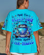Older Now Still Runnin Against the Wind Blue VW Bug Car Graphic AOP Shirts _3_ V5skr