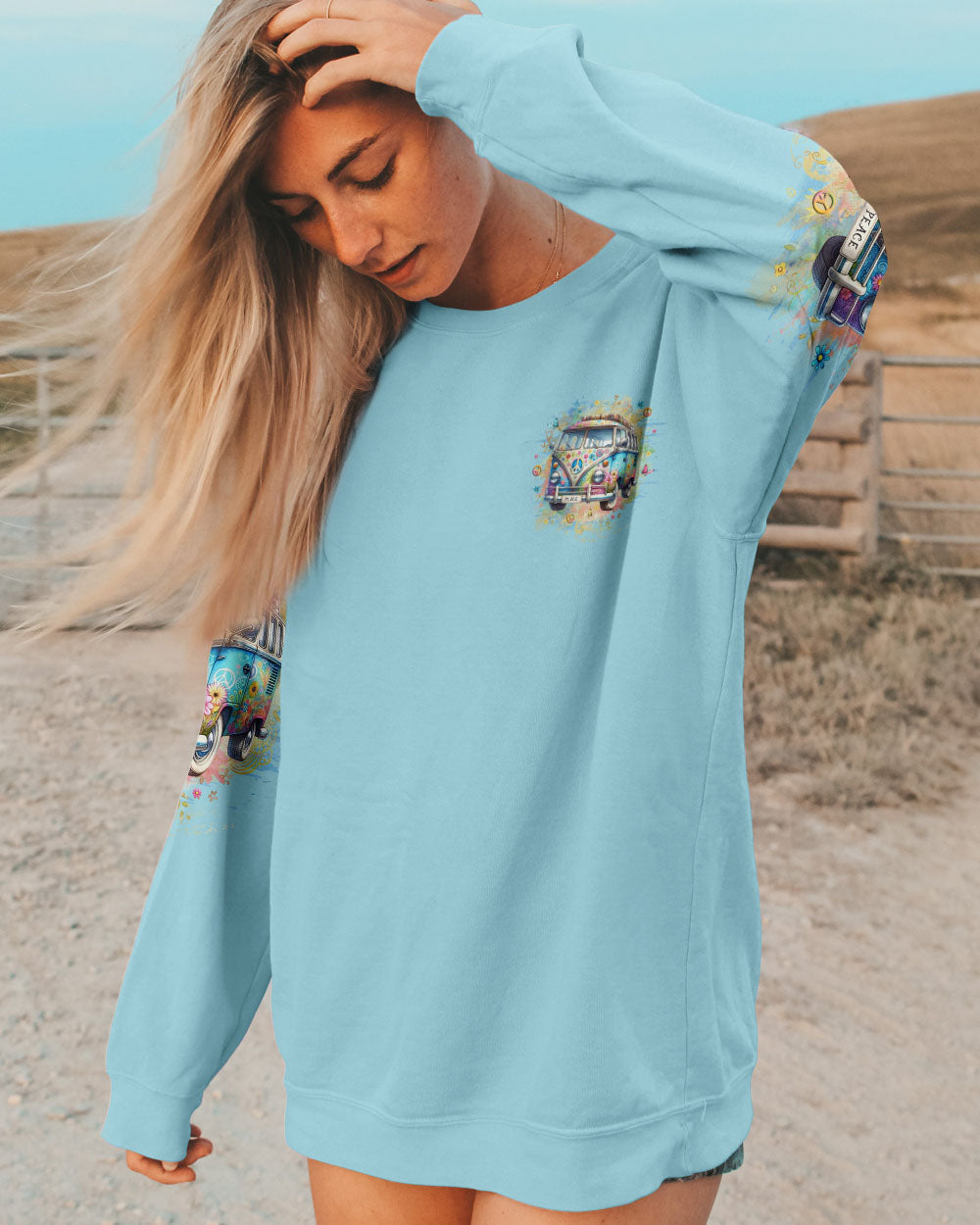 Older Now Still Runnin Against the Wind Colorful Peace Van AOP shirts _2_ 5RTk5