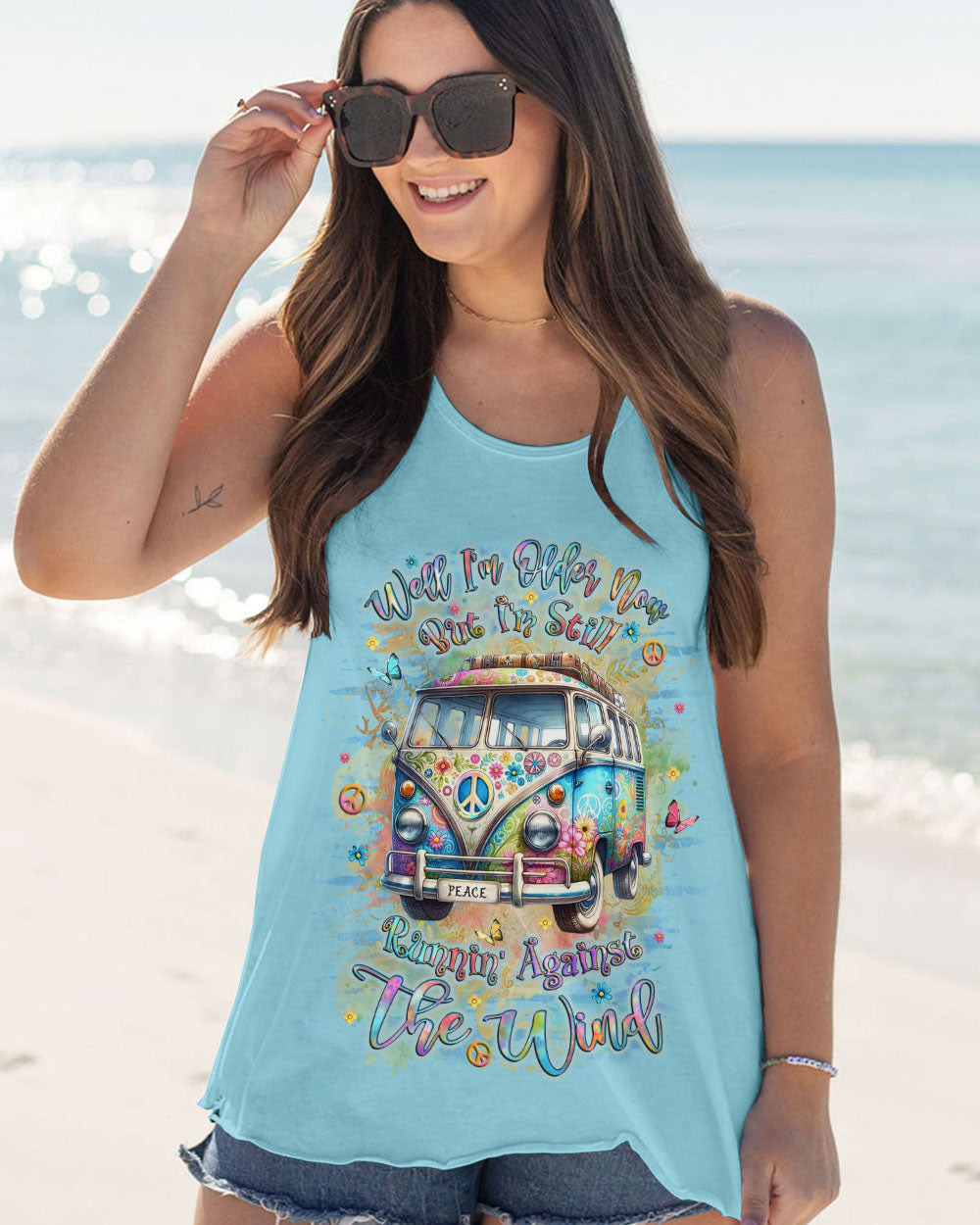 Older Now Still Runnin Against the Wind Colorful Peace Van AOP shirts _5_ RyB7Z