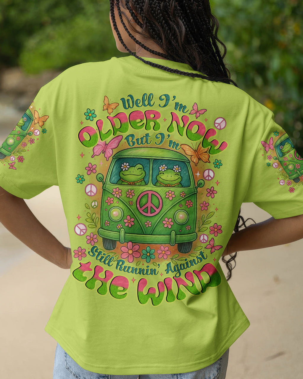 Older Now Still Runnin Against the Wind Funny Fog Hippie Bus AOP Shir _1_ rMNHo