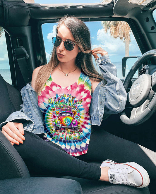 Older Now Still Runnin Against the Wind Tie Dye Hippie VW AOP Shirts _10_ Euceq