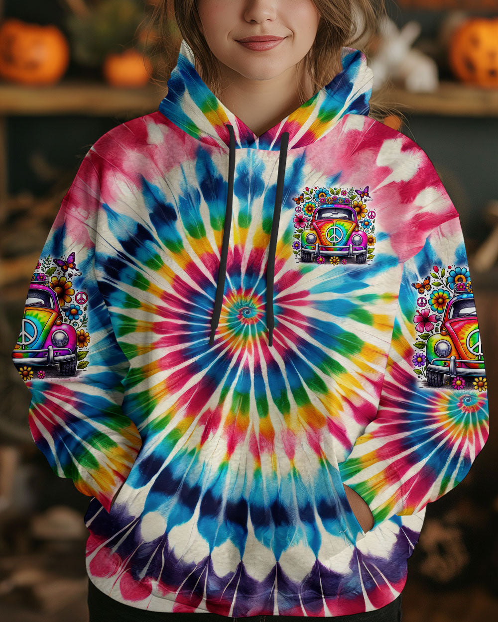Older Now Still Runnin Against the Wind Tie Dye Hippie VW AOP Shirts _4_ fhPHI