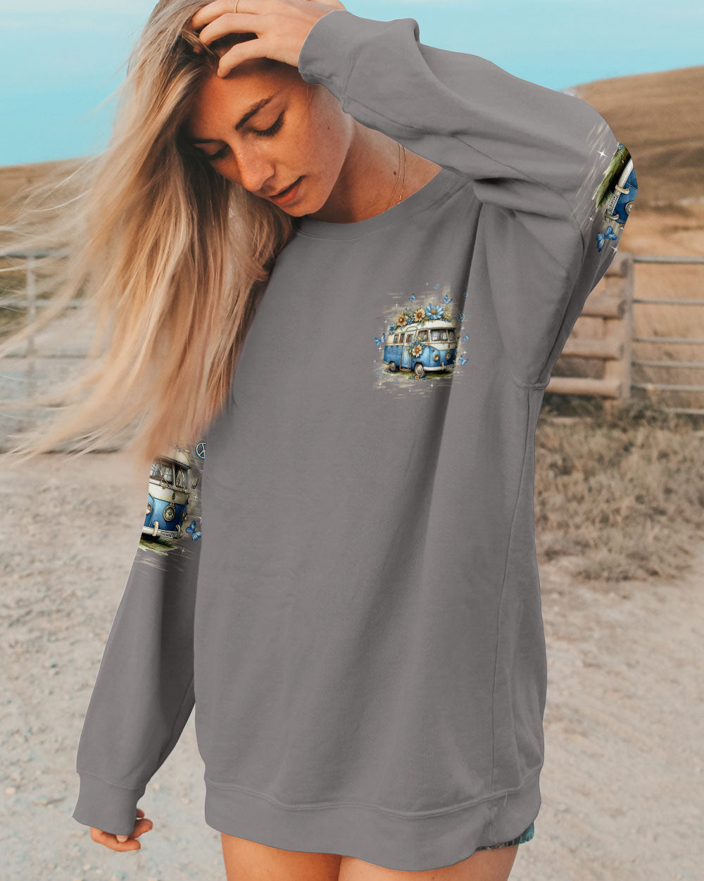Older Now Still Runnin Against the Wind Vintage Blue Hippie Van AOP Shirts _2_ cXeu8