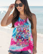 Older Now Still Running Against the Wind Tie Dye Hippie Flower Car AOP Shirts _9_ 6HqDI