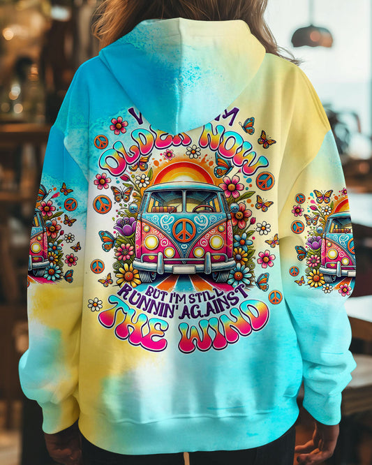 Older Now but Still Runnin Against the Wind Tie Dye Colorful Hippie Van AOP Shirts _1_ dw6rB