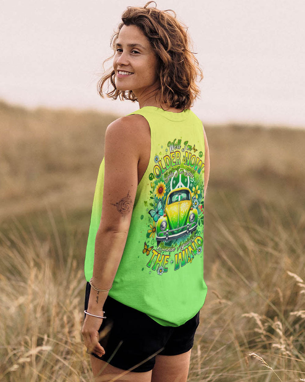Older Now still Runnin Against the Wind Peace _26 Floral Hippie Car AOP Shirts _13_ alTTB