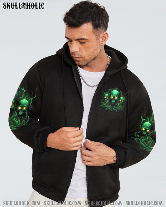 One Day I_E2_80_99m Gonna Just Say F It All and Let My Demons Out to Play Green Skull Graphic Tee AOP Shirts _10_ wxeOB