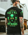 One Day I_E2_80_99m Gonna Just Say F It All and Let My Demons Out to Play Green Skull Graphic Tee AOP Shirts _15_ 1lgSv