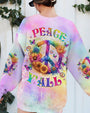 Peace Y_E2_80_99all Tie Dye Peace Symbol with Flowers and Butterflies AOP Shirts _3_ lVZaT