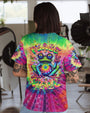 Peace Yall Tie Dye Frog Groovy Hippie Graphic for Women AOP Shirts _1_ vudO6