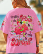 Pretty in Pink Flamingo Ready to Drink Vibrant Summer Tee for Women AOP Shirts _4_ LVbUd