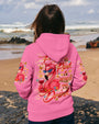 Pretty in Pink _26 Ready to Drink Flamingo with Wine Graphic for Women AOP Shirts _2_ POIVa