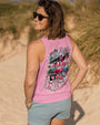 Pretty in Pink and Ready to Drink Pink Flamingo Beach Graphic Tee for Women AOP Shirts _14_ PLJ1i