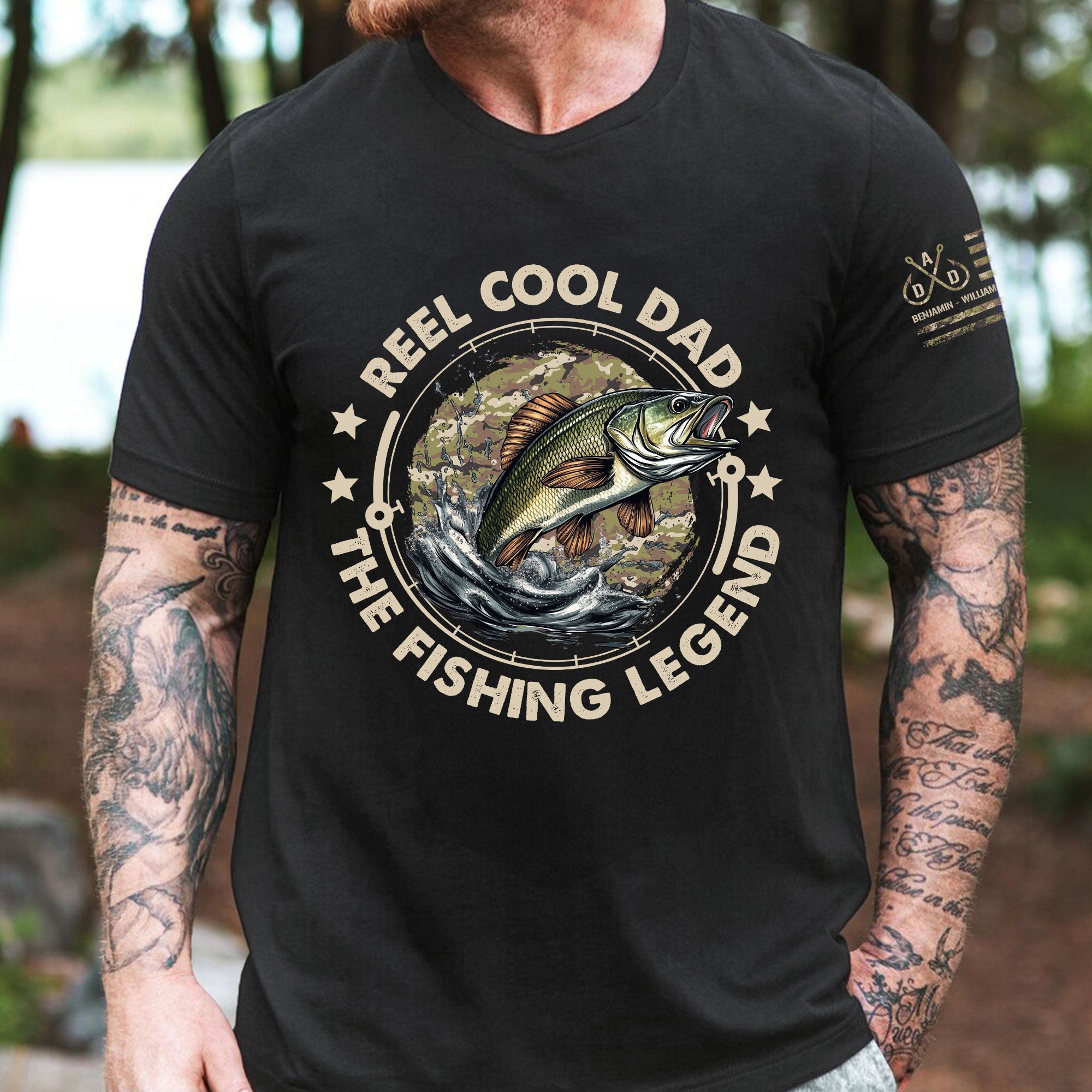 Reel Cool Dad The Fishing Legend Personalized Shirt_2