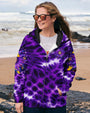 Retro Peace Yall Purple Tie Dye Sunflower Hippie Graphic AOP Shirts _6_ ootZx