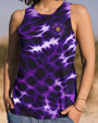 Retro Peace Yall Purple Tie Dye Sunflower Hippie Graphic AOP Shirts _8_ oCjxe