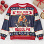 Run Run Rudolph Hunting Christmas Gifts For Dad_ Grandpa_ Husband Personalized Photo Ugly Sweater_1_80d6ee48 c202 4155 b6b7 8fd4bc9177d7