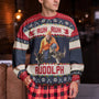 Run Run Rudolph Hunting Christmas Gifts For Dad_ Grandpa_ Husband Personalized Photo Ugly Sweater_3_a4611790 ee20 4610 a486 484eb138f114