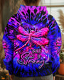 She Is Strong Dragonfly Tie Dye Neon Inspirational AOP Shirts _8_ AaJf1