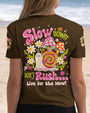 Slow Down Dont Rush Live for the Now Cute Snail Mushrooms AOP Shirts _13_ Gd6Nl