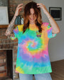 Smile Often Dream Big Rainbow Tie Dye Positive Quote Hippie Motivational AOP Shirts _10_ EqjA7