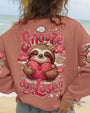 Snooze Dont Lose Sloth Cute Peaceful Sloth with Heart _26 Flowers Design AOP Shirts _7_ IVXRI