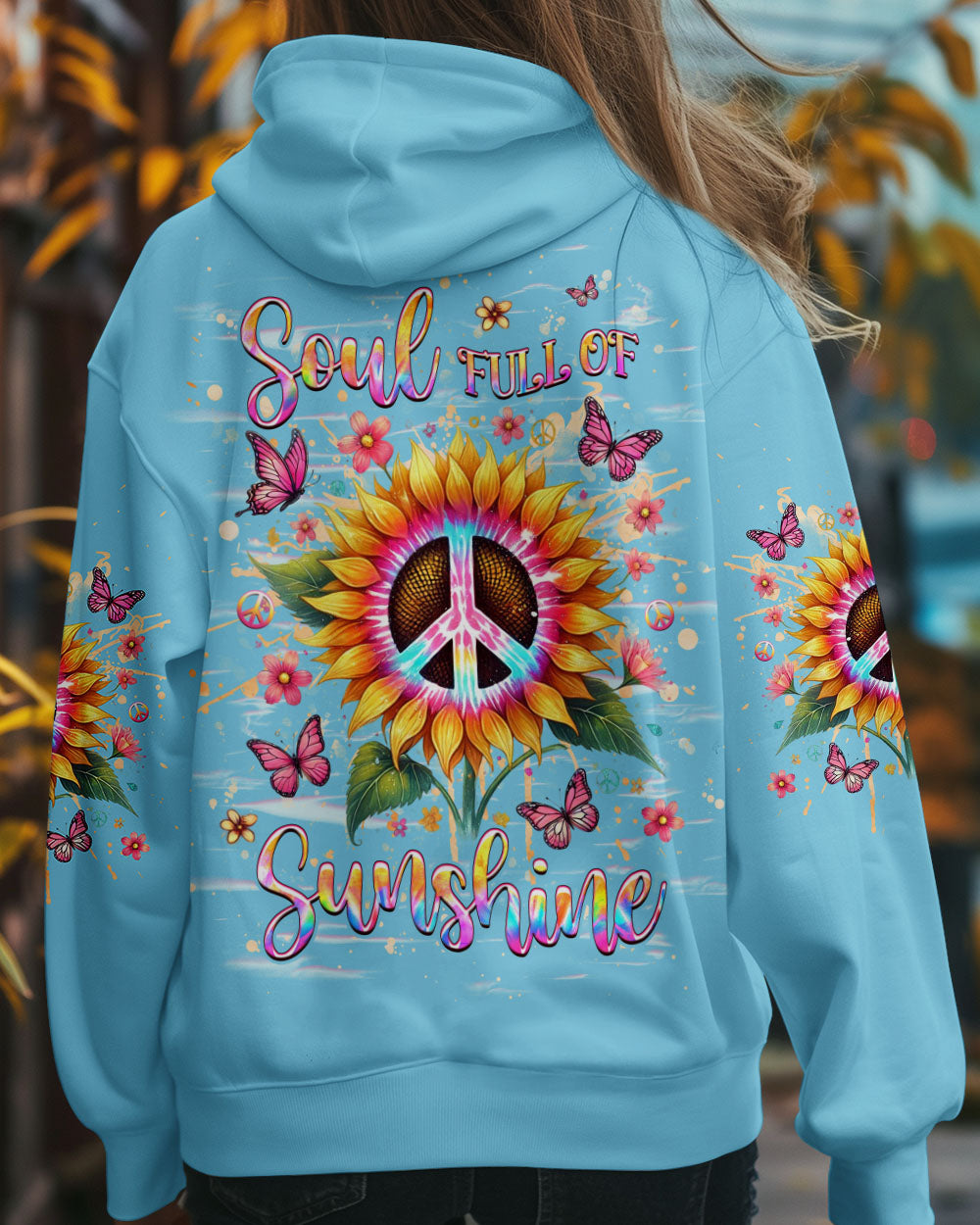 Soul Full of Sunshine Colorful Sunflower Peace Sign AOP Shirts _9_ 5Kn2Y