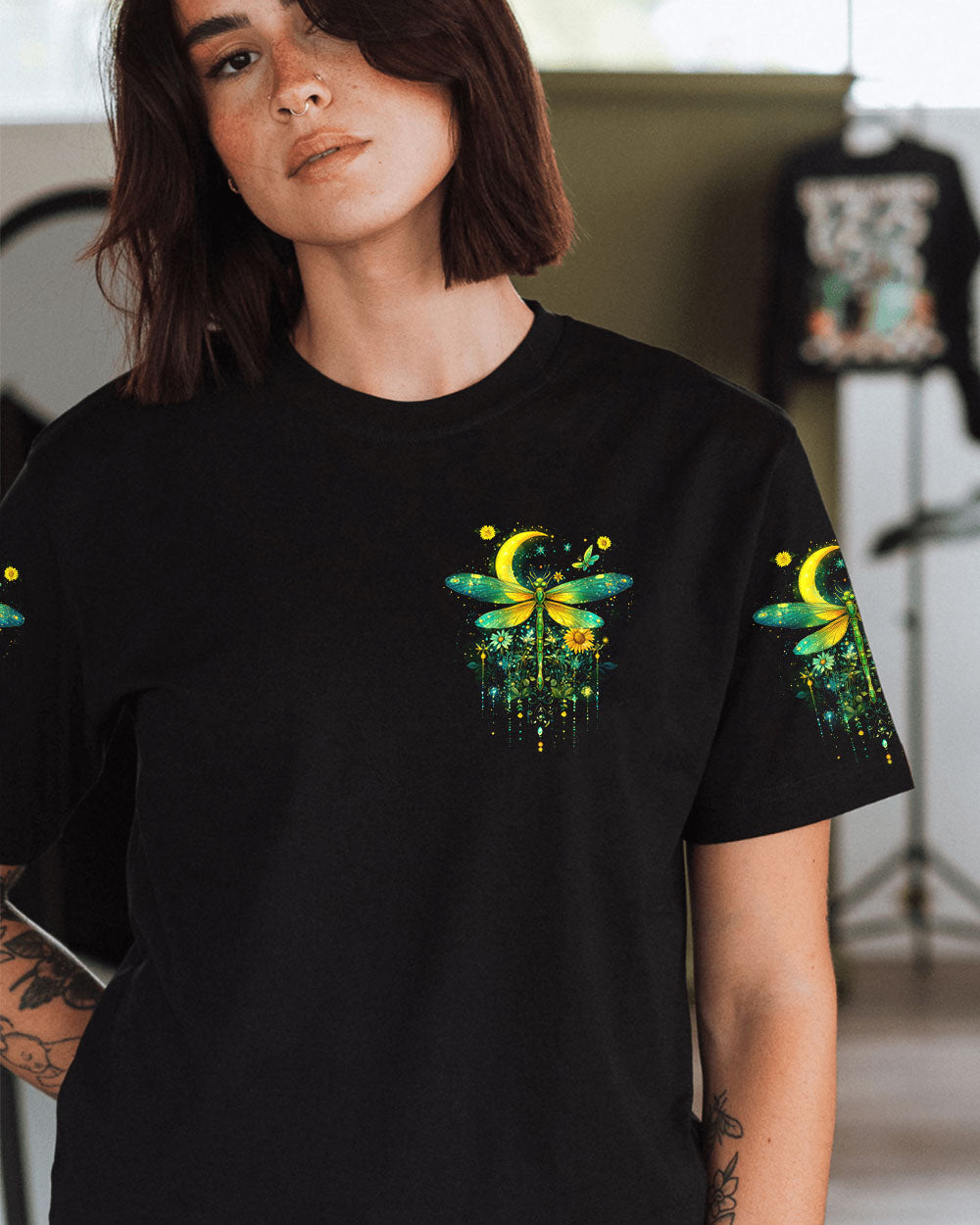 Soul of a Gypsy Heart of a Hippie Spirit of a Dragonfly Dragonfly Hippie AOP Shirts _13_ 1ZDvy