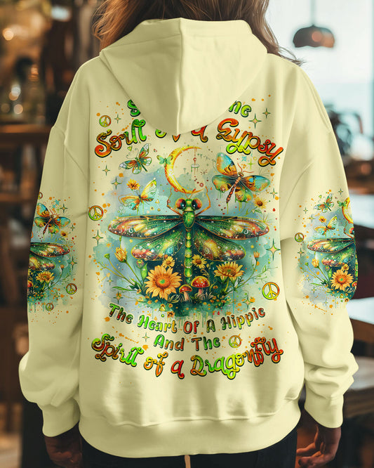 Soul of a Gypsy Heart of a Hippie Spirit of a Dragonfly Hippie Dragonfly and Sunflower AOP Shirts _10_ JccqB