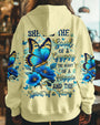 Soul of a Gypsy Heart of a Hippie Spirit of a Fairy Blue Floral Butterfly Graphic AOP Shirts _9_ P12uY