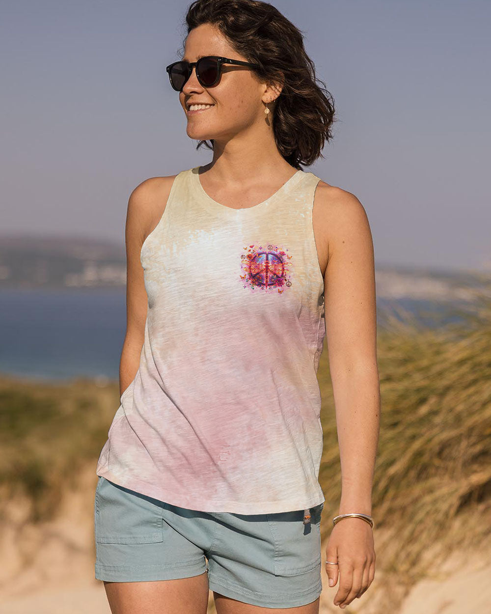 Soul of a Gypsy Heart of a Hippie Spirit of a Fairy Dragonfly with Peace Sign Hippie AOP Shirts _7_ gYQns