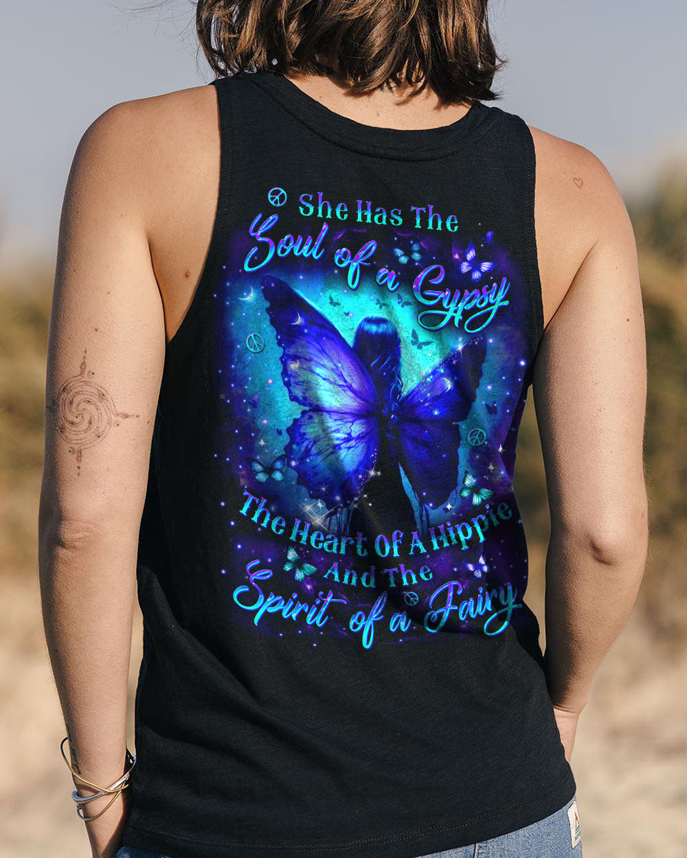 Soul of a Gypsy Heart of a Hippie Spirit of a Fairy Hippie Fairy Butterfly AOP Shirts _9_ Z59rp