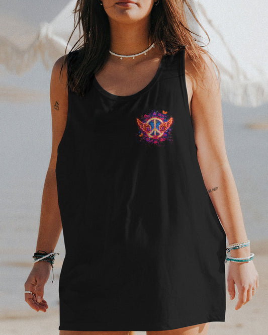 Soul of a Gypsy Heart of a Hippie Spirit of a Fairy Hippie Peace Sign and Floral AOP Shirts _10_ OZsyI