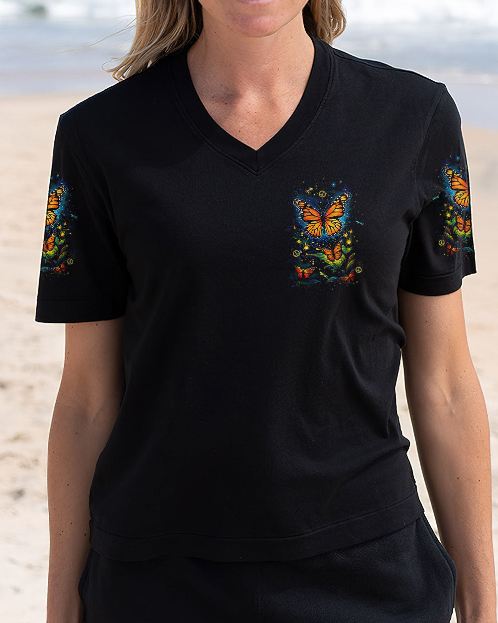 Soul of a Gypsy Heart of a Hippie Spirit of a Fairy Monarch Butterfly Boho AOP Shirts _11_ IQdhH
