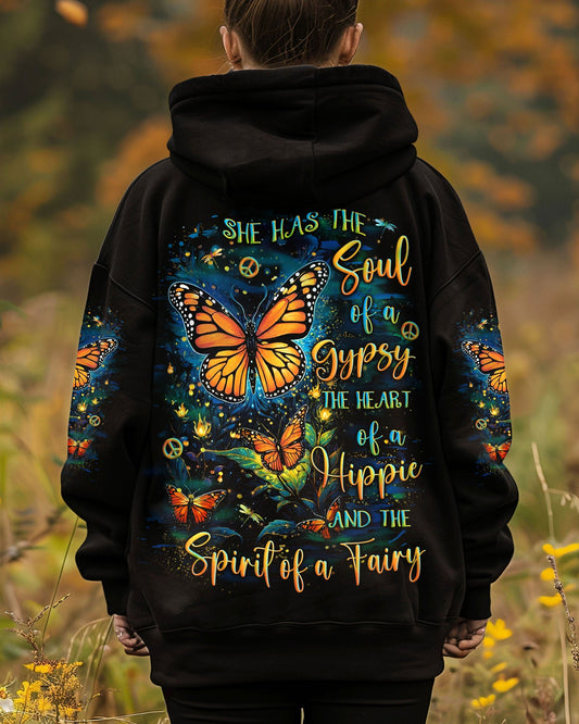 Soul of a Gypsy Heart of a Hippie Spirit of a Fairy Monarch Butterfly Boho AOP Shirts _1_ IuPTC