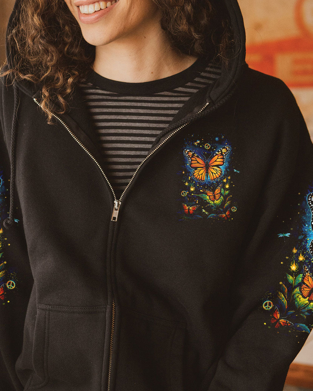 Soul of a Gypsy Heart of a Hippie Spirit of a Fairy Monarch Butterfly Boho AOP Shirts _4_ 7JitO