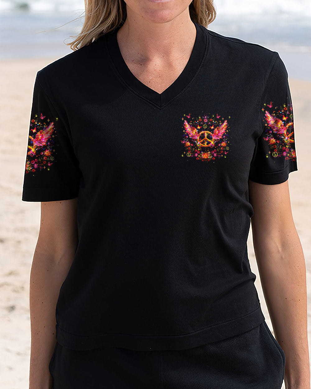 Soul of a Gypsy Heart of a Hippie Spirit of a Fairy Peace Wing AOP Shirts _2_ 8gF5E