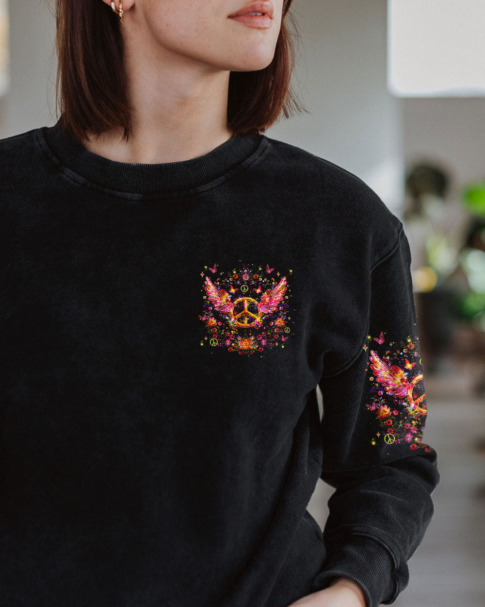 Soul of a Gypsy Heart of a Hippie Spirit of a Fairy Peace Wing AOP Shirts _6_ DebE0