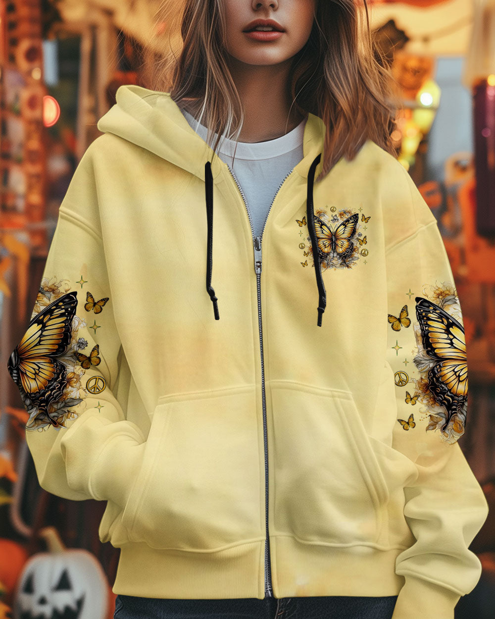 Soul of a Gypsy Heart of a Hippie Spirit of a Fairy Yellow Boho Butterfly AOP Shirts _6_ 7oMT9