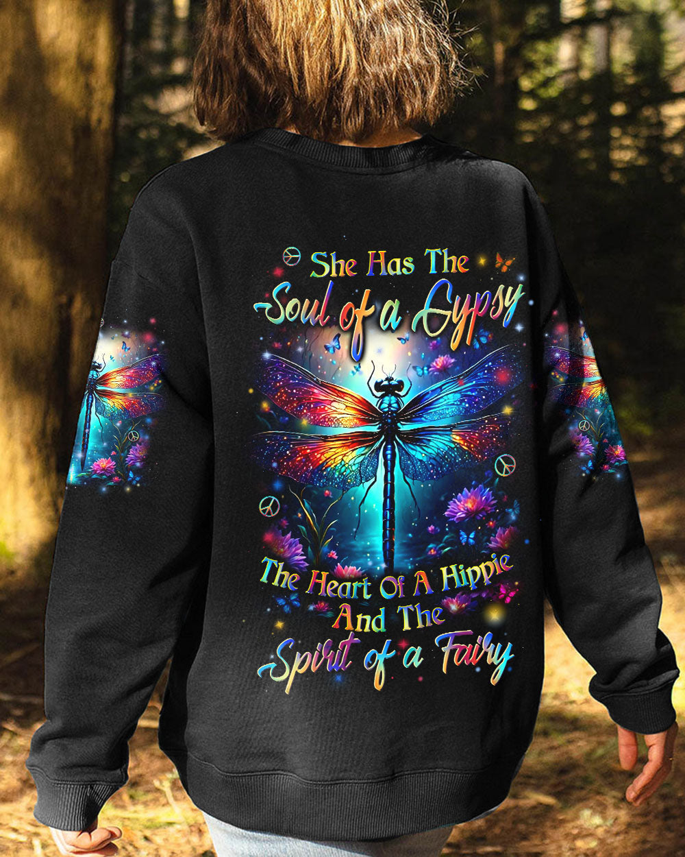 Soul of a Gypsy _26 Spirit of a Fairy Hippie Boho Dragonfly Tee for Women AOP Shirts _9_ V0xNh