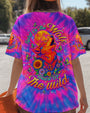 Spirit of the Wolf Heart of the Wild Tie Dye Wolf with Peace _26 Flower AOP Shirts _14_ SqDDw