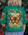 Stay Wild Flower Child Monarch Butterfly Floral Hippie Graphic Tee for Women AOP Shirts _3_ bV0j2