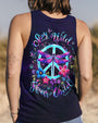 Stay Wild Flower Child Neon Dragonfly Peace Sign Hippie AOP Shirts _11_ 5RaHN
